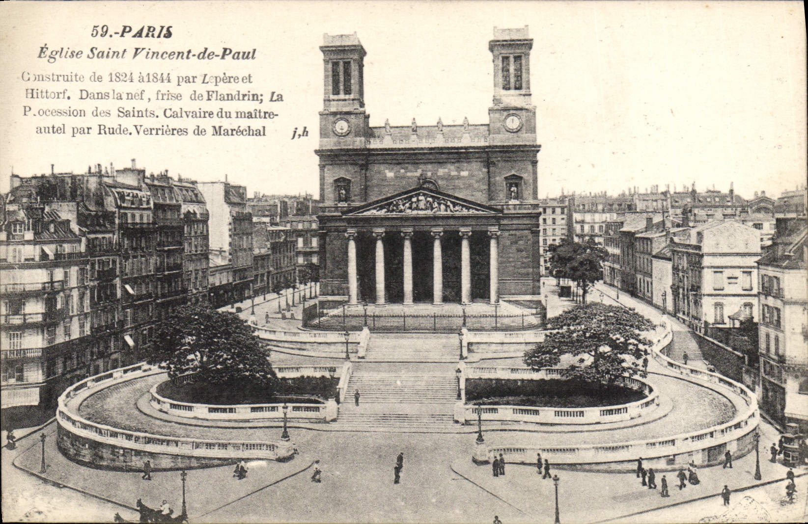 CPA Paris Eglise Saint Vincent de Paul