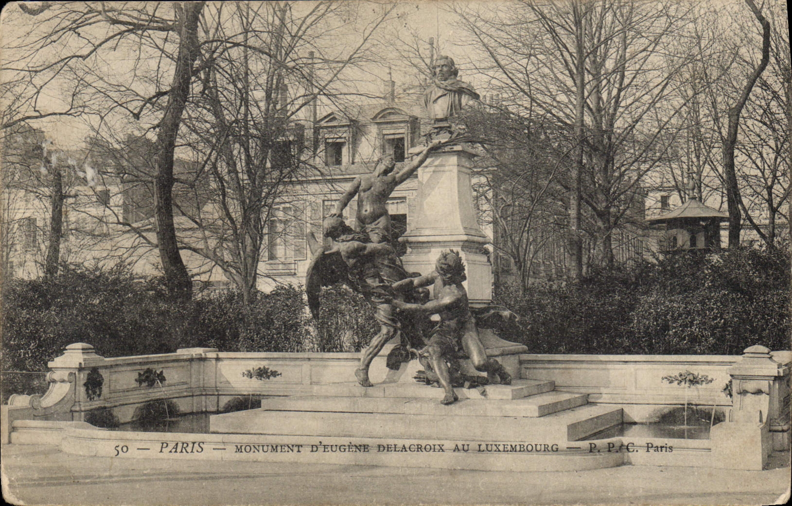 CPA Paris Monument d'Eugene Delacroix au Luxembourg