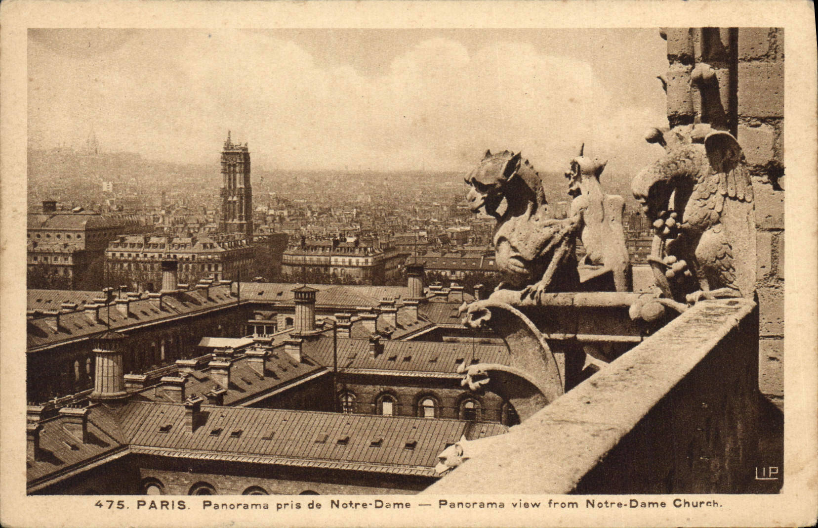 CPA Paris Panorama pris de Notre Dame