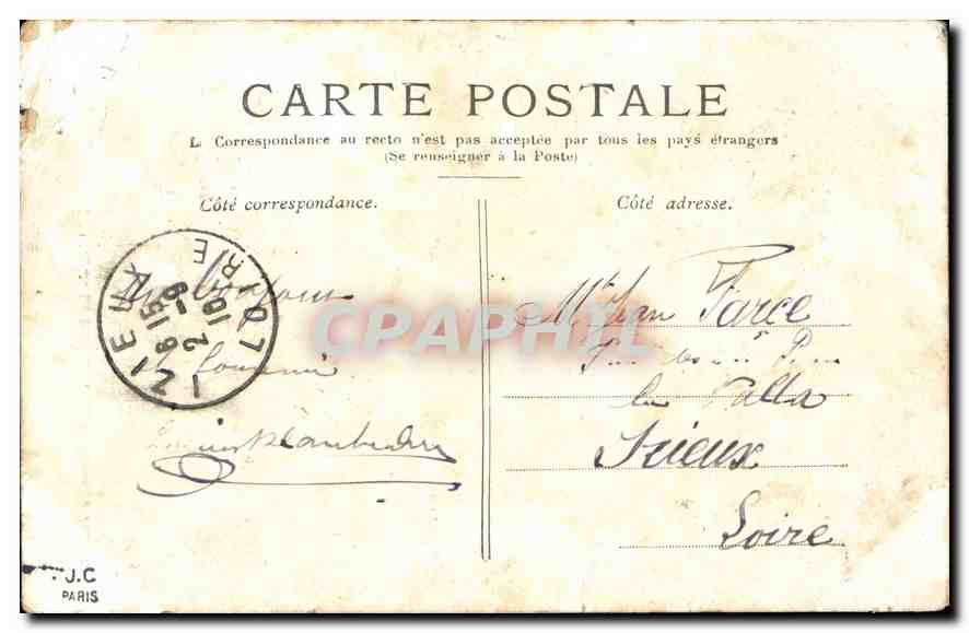 CPA Paris La Bastille et la Colonne de Juillet — Rückseite