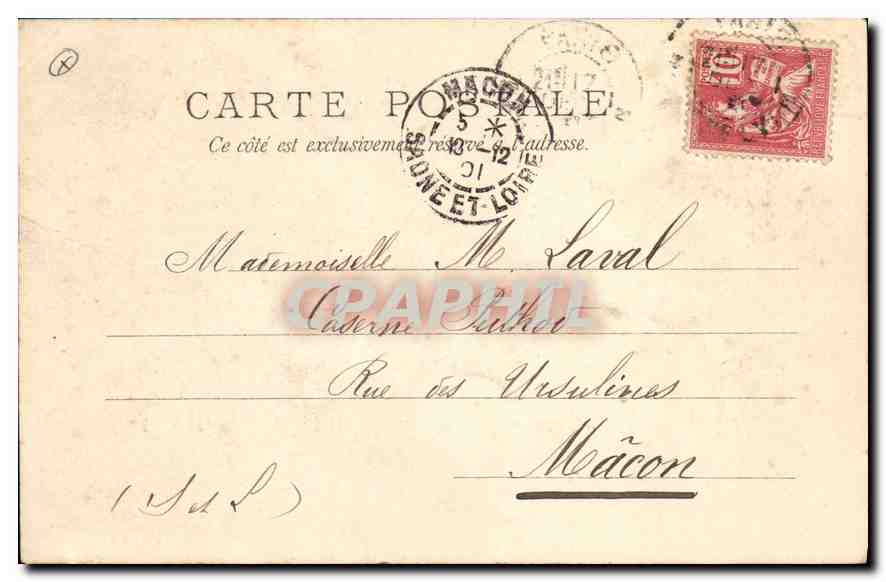 CPA Paris Place de la Bastille — Rückseite