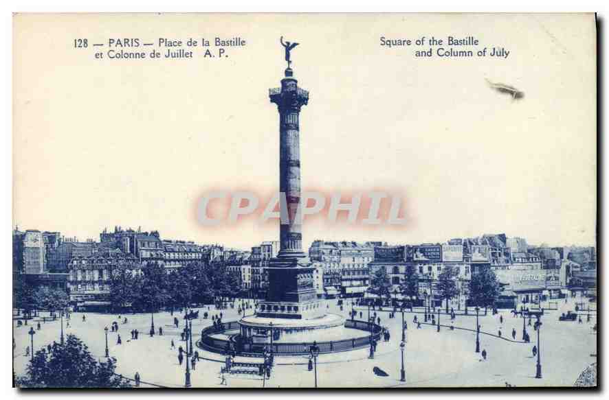CPA Paris Place de la Bastille et Colonne de Jillet