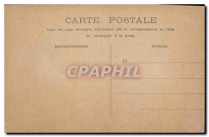 CPA Paris Chambre des Deputes — Verso
