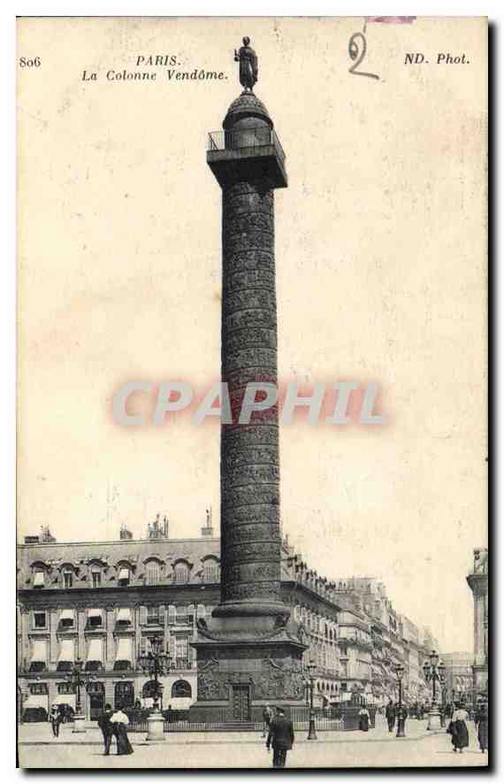 CPA Paris La Colonne Vendome