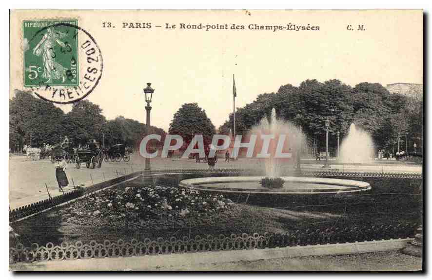 CPA Paris Le Rond Point des Champs Elysees