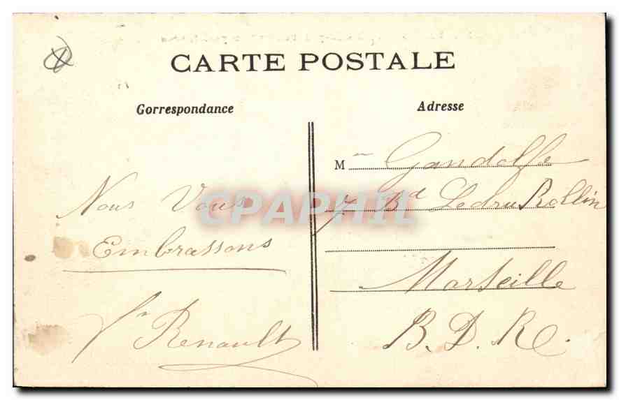 CPA Paris Le Rond Point des Champs Elysees — Rückseite