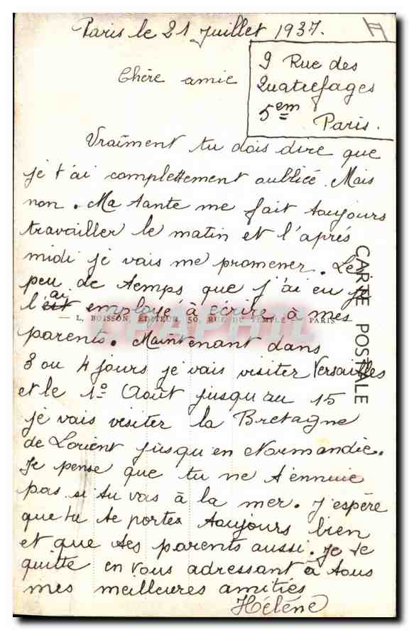 CPA Paris Au jardin des Tuileries Le Bassin — Rückseite