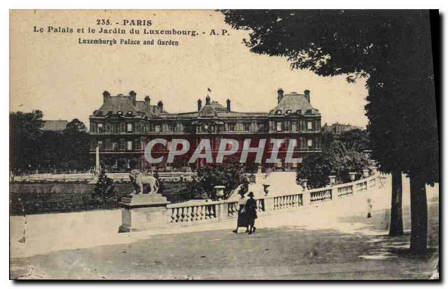 CPA Paris Le Palais et le Jardin du Luxembourg