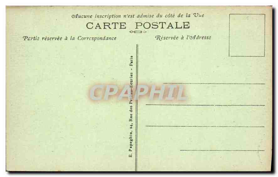 CPA Paris Le Palais et le Jardin du Luxembourg — Rückseite