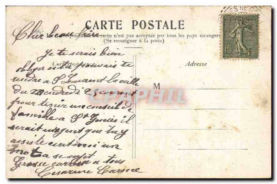 CPA Paris La Basilique du Sacre Coeur — Rückseite