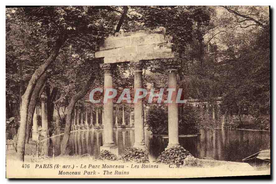 CPA Paris (8e arr) Le Parc Monceau Les ruines