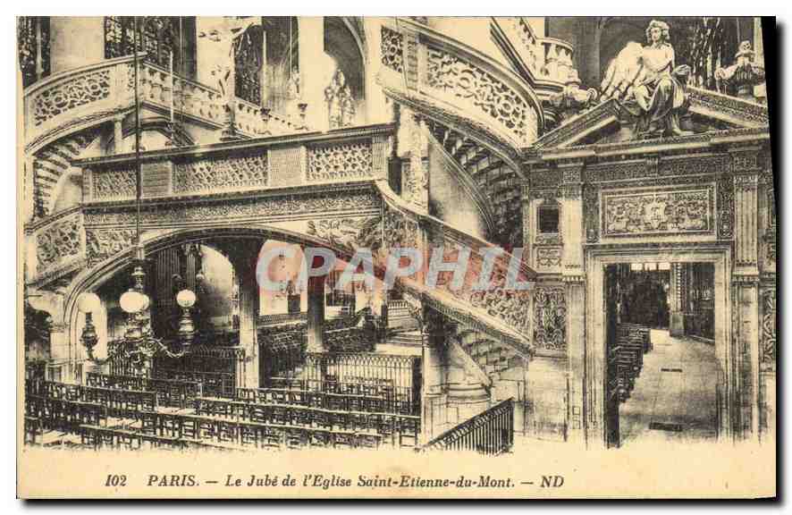 CPA Paris Le Jube de l'Eglise Saint Etienne du Mont