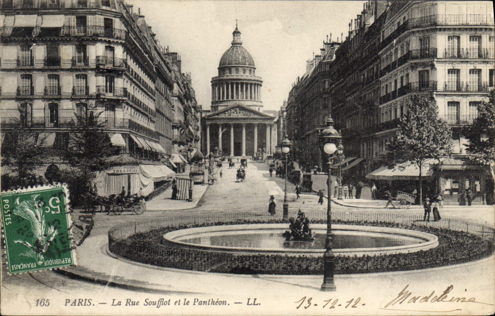 CPA Paris La Rue Soufflot et le Patheon