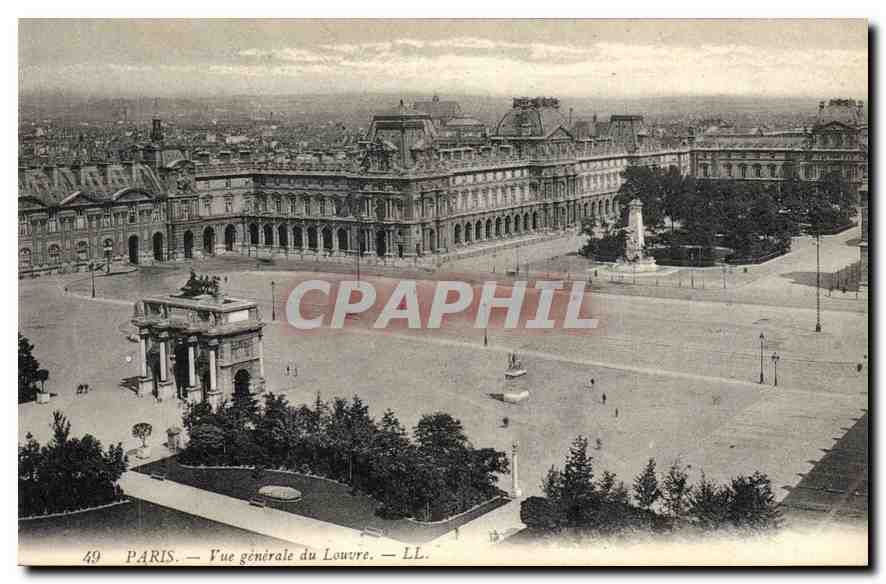CPA Paris Vue generale du Louvre