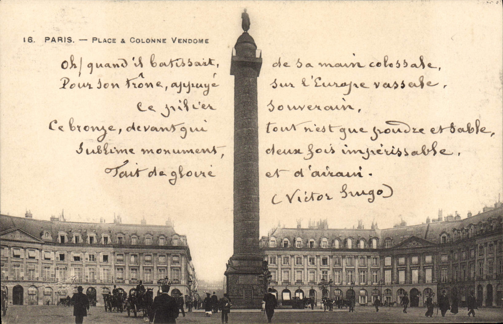 CPA Paris Place a Colonne Vencome