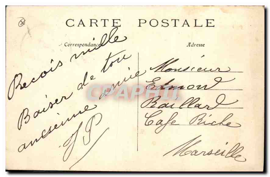CPA Paris Place et Colonne Vendome — Rückseite