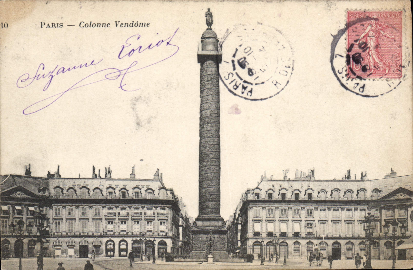 CPA Paris Colonne Vendome