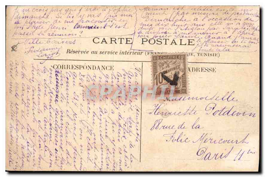 CPA Paris Colonne Vendome — Rückseite