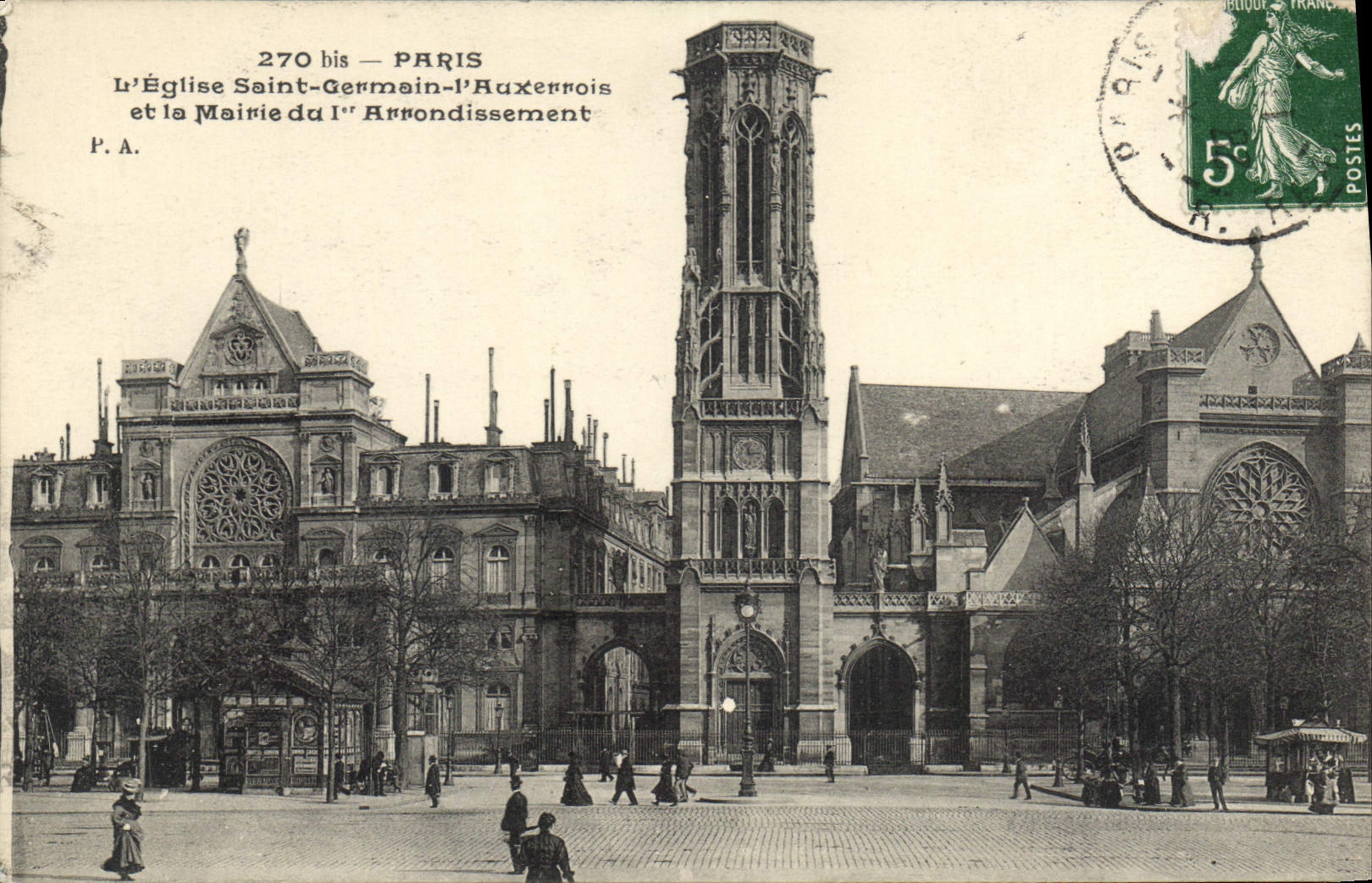 CPA Paris L'Eglise Saint Germain L'Auxerrois et la Mairie du 1er 'Arrondissement