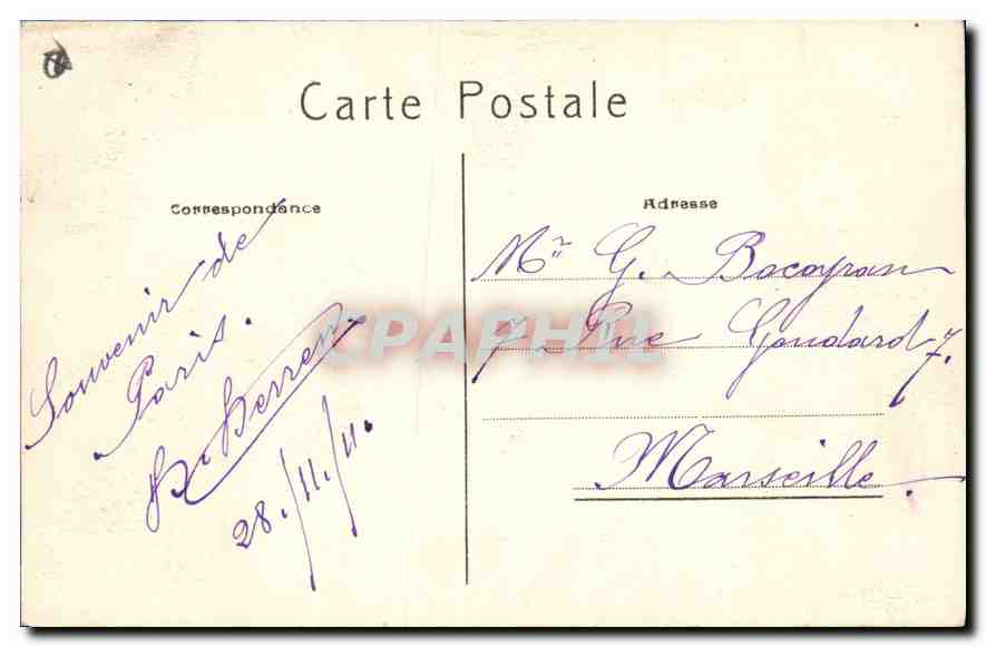 CPA Paris L'Eglise Saint Germain L'Auxerrois et la Mairie du 1er 'Arrondissement — Verso