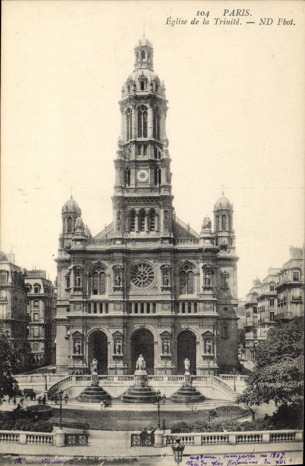 CPA Paris L'Eglise de la Trinite