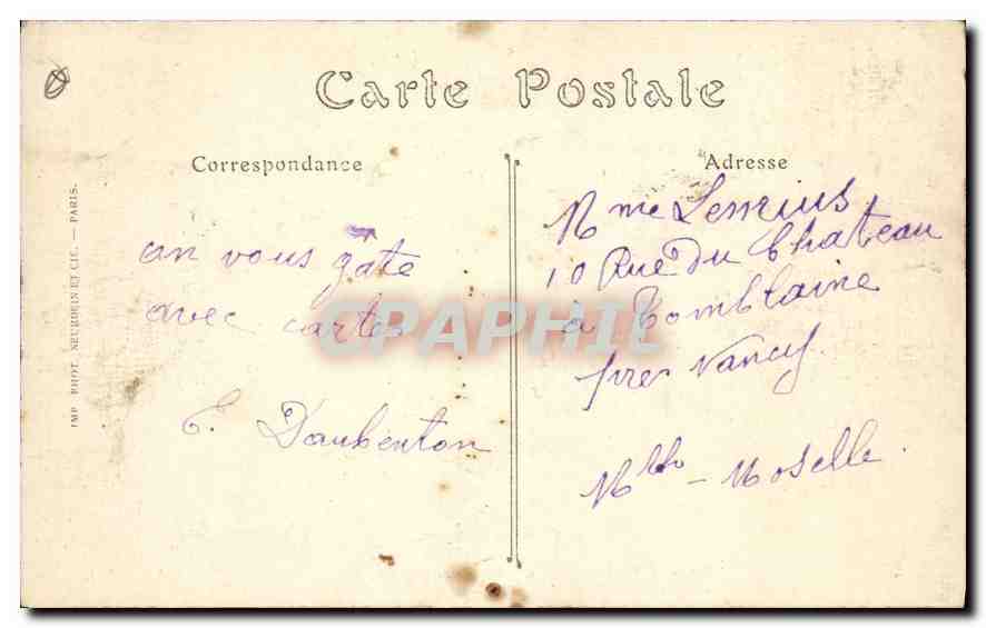 CPA Paris la Place de la Nation — Rückseite