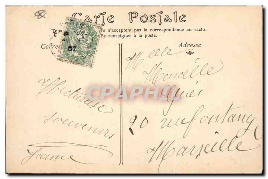 CPA Paris Le Ministere de la Marine — Verso