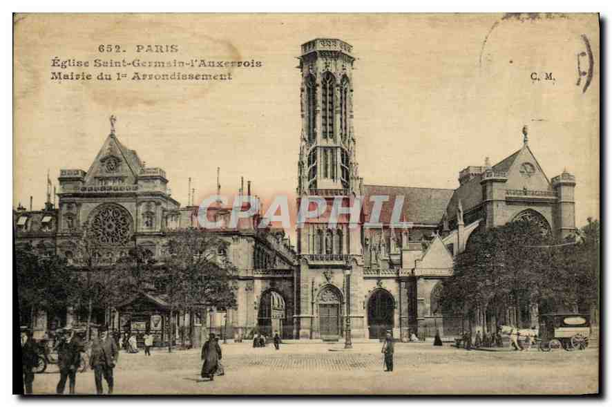 CPA Paris Eglise Saint Germain l'Auxerrois Mairie du Ier Arrondissement