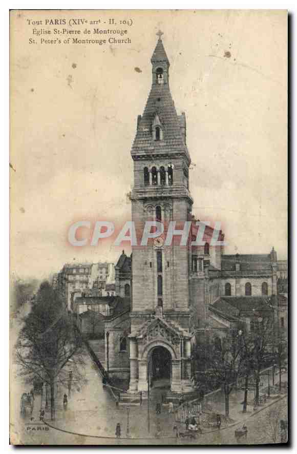 CPA Tout Paris (XIVe arr) Eglise St Pierre de Montrouge