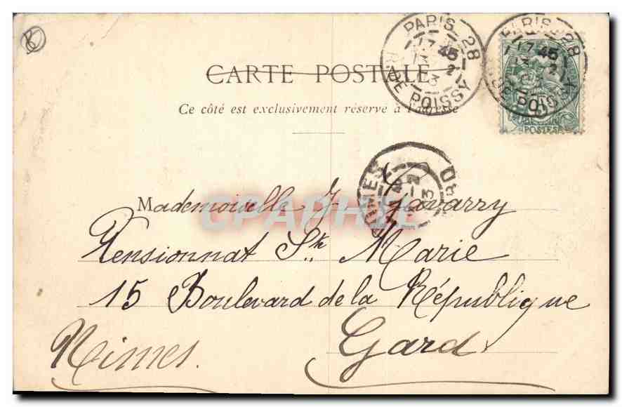 CPA Paris Eglise Saint Germain des Pres — Verso