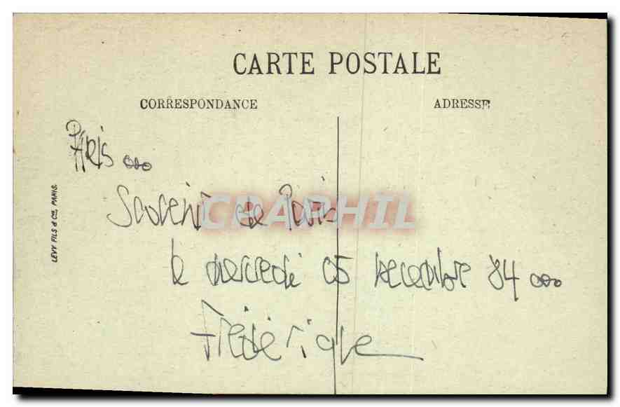 CPA Paris Notre Dame et le Monument dde Charlemagne — Rückseite