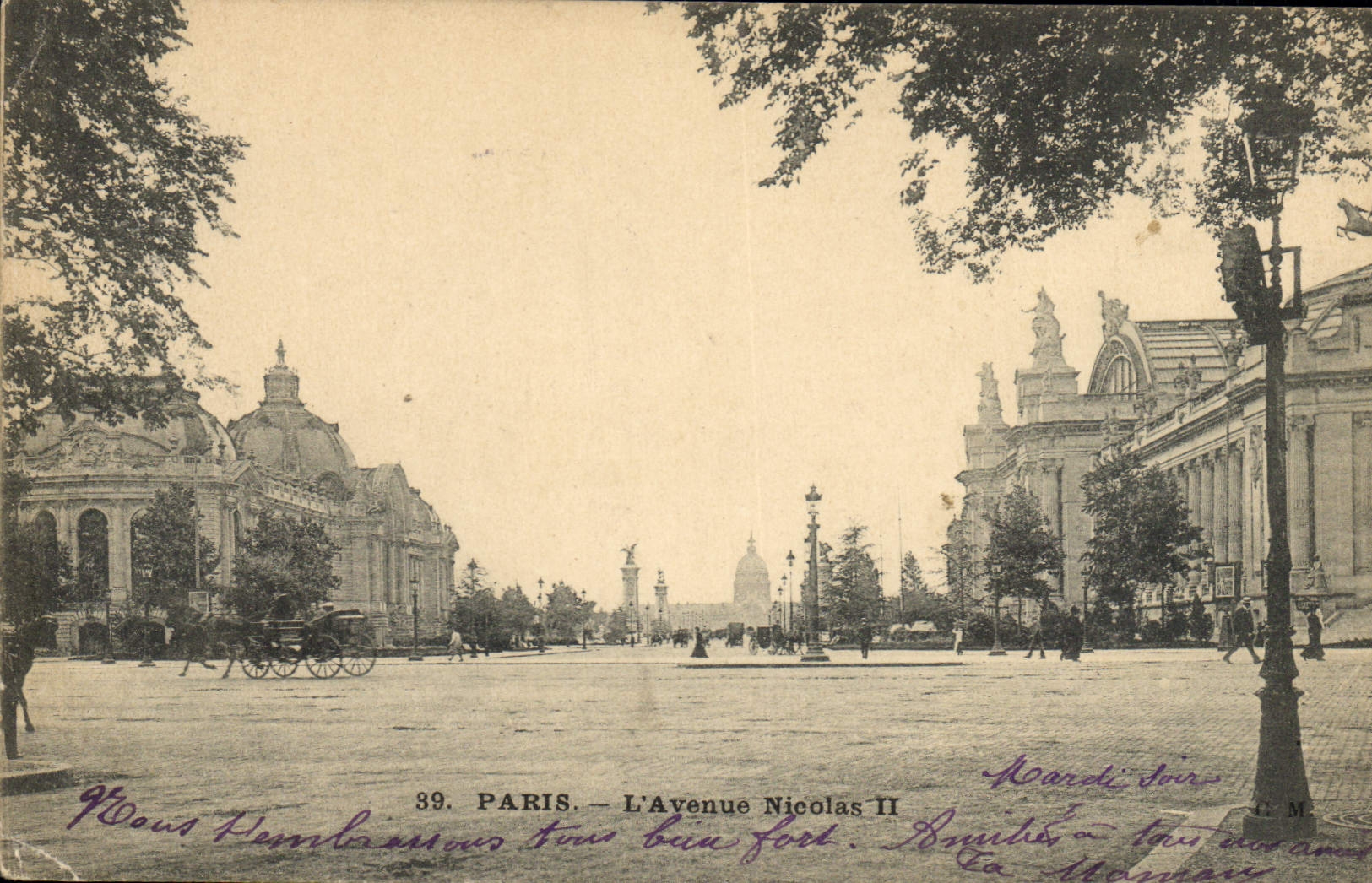 CPA Paris L'Avenue Nicolas II