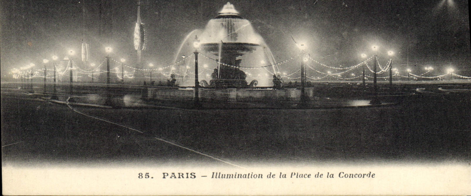 CPA Paris Illumination de la Place de la Concorde