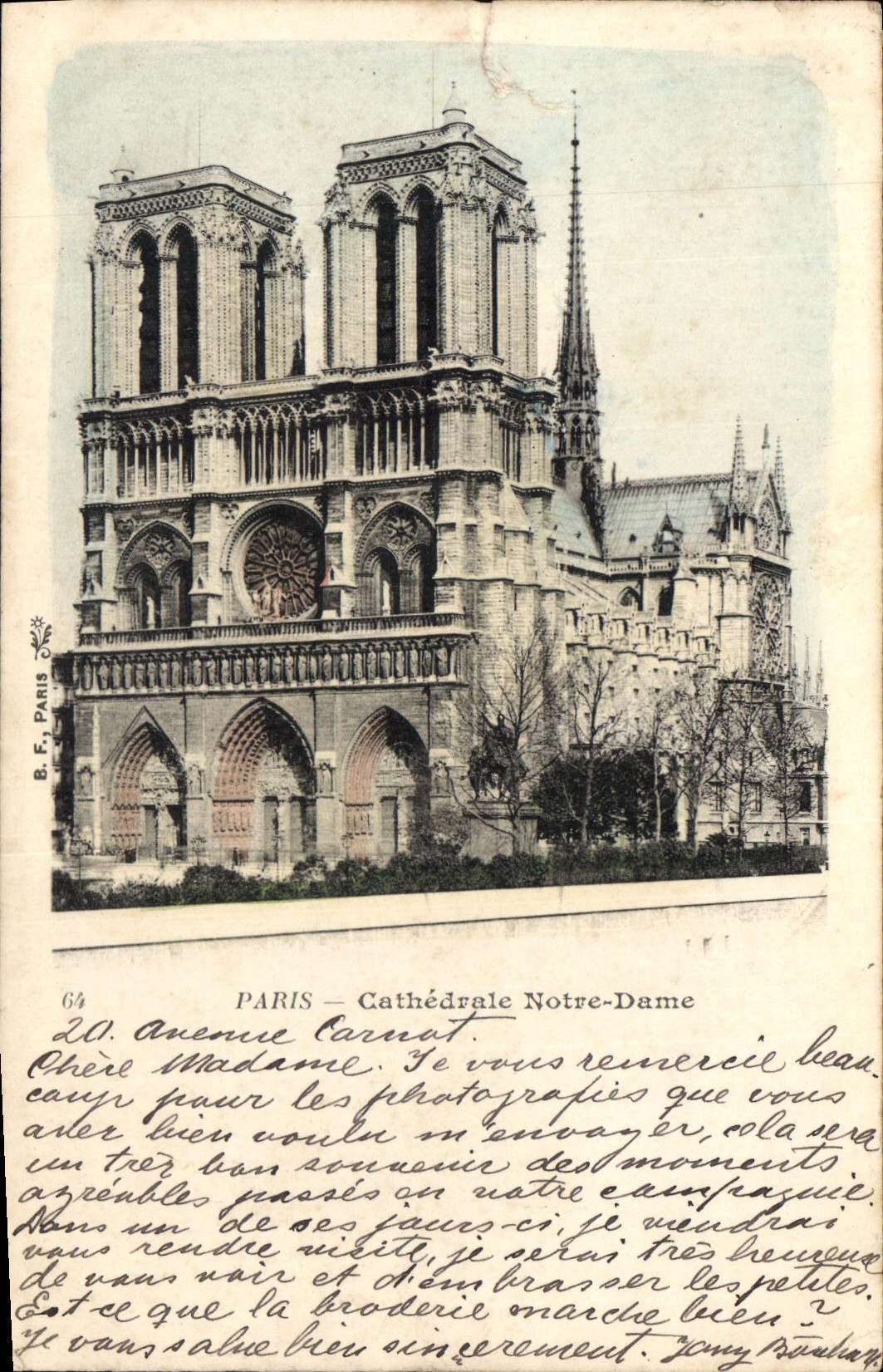 CPA Paris Cathedrale Notre Dame
