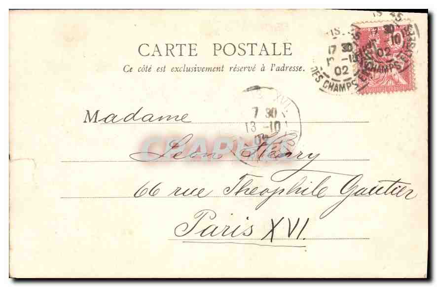CPA Paris Cathedrale Notre Dame — Rückseite