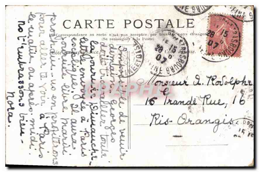 CPA Paris La Basilique de Montmartre — Verso