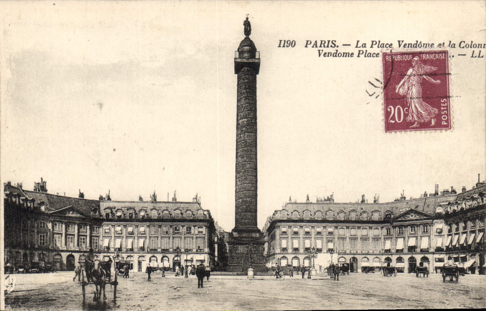 CPA Paris La Place Vendome et la Colonne