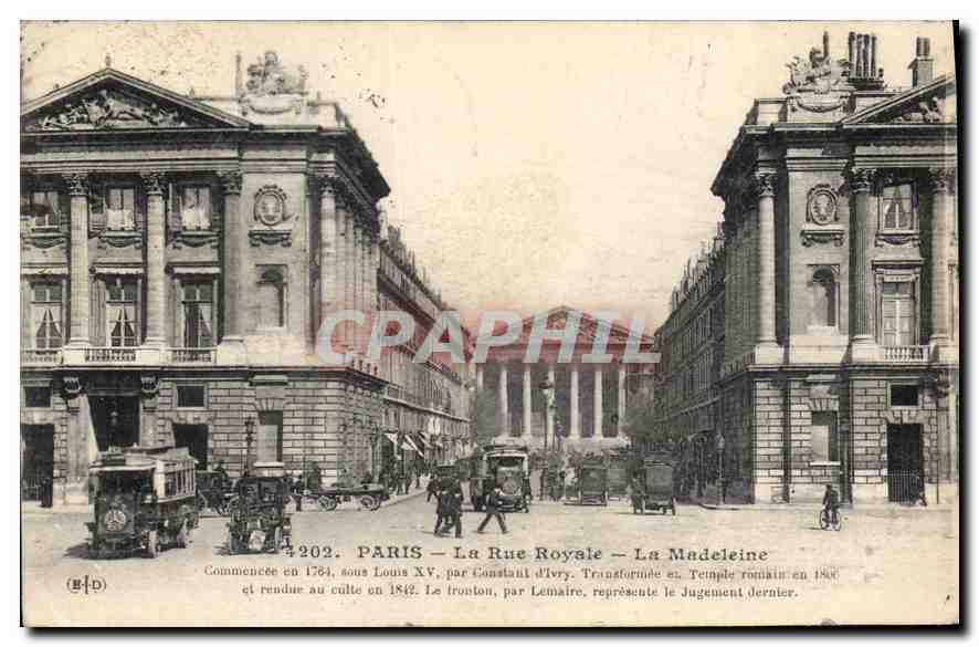 CPA Paris La Rue Royale La Madeleine