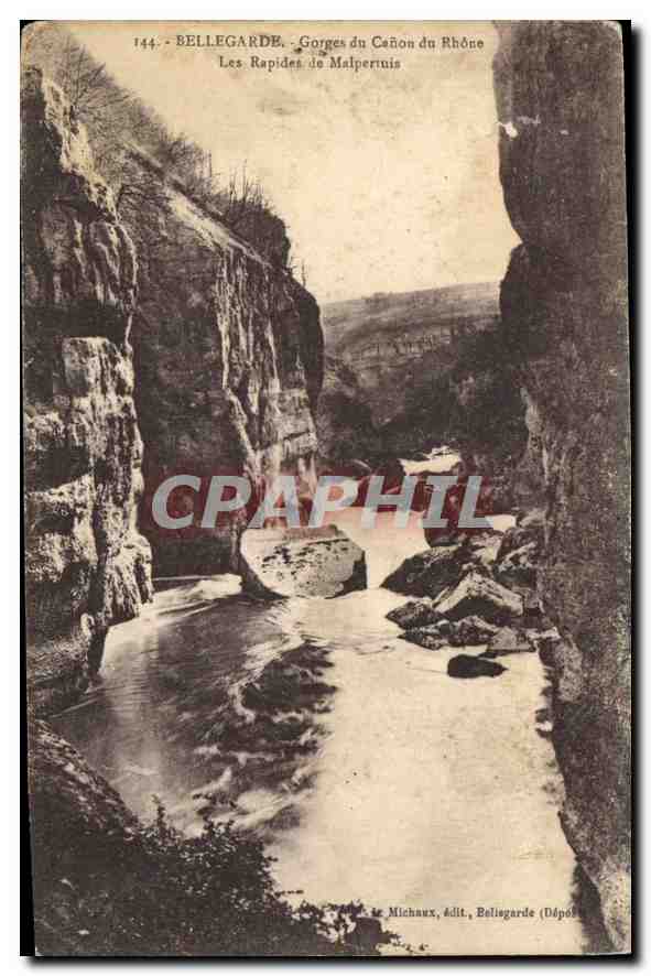 CPA Bellegarde Gorges du Canon du Rhone les Rapides de Malpertuis