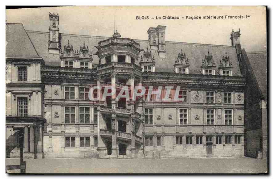 CPA Le Chateau Facade Interieure Francois Ier