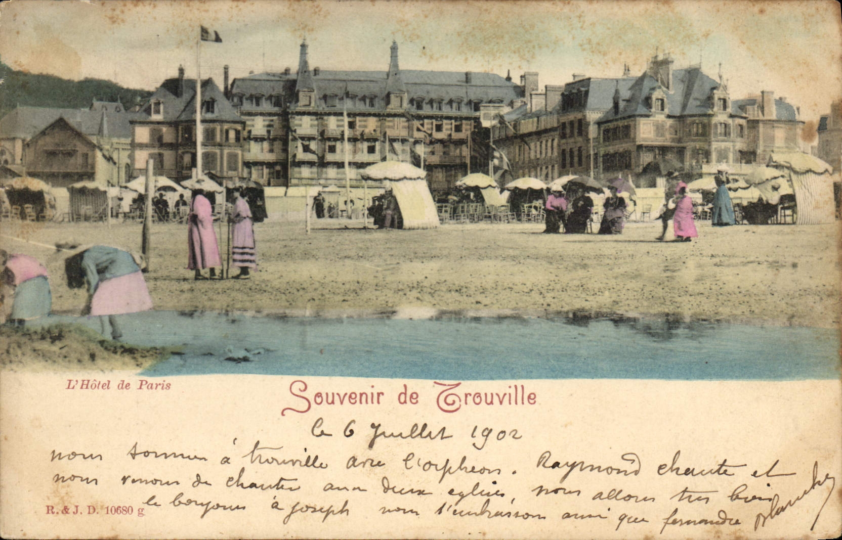 CPA Souvenir de Trouville le 6 juillet 1902 L'Hotel de Paris