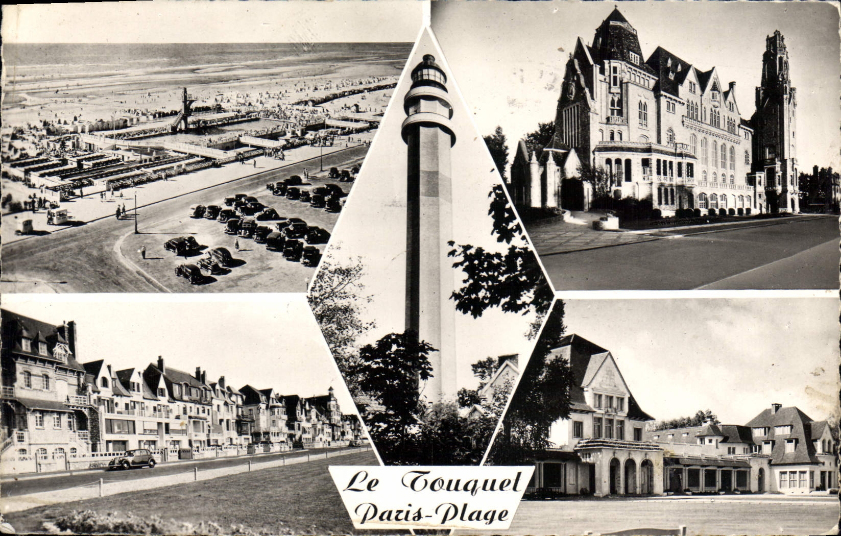 CPA La Touquet Paris Plage La Piscine L'Hotel de Ville Le Phare Les Pelouses Casino de la Foret