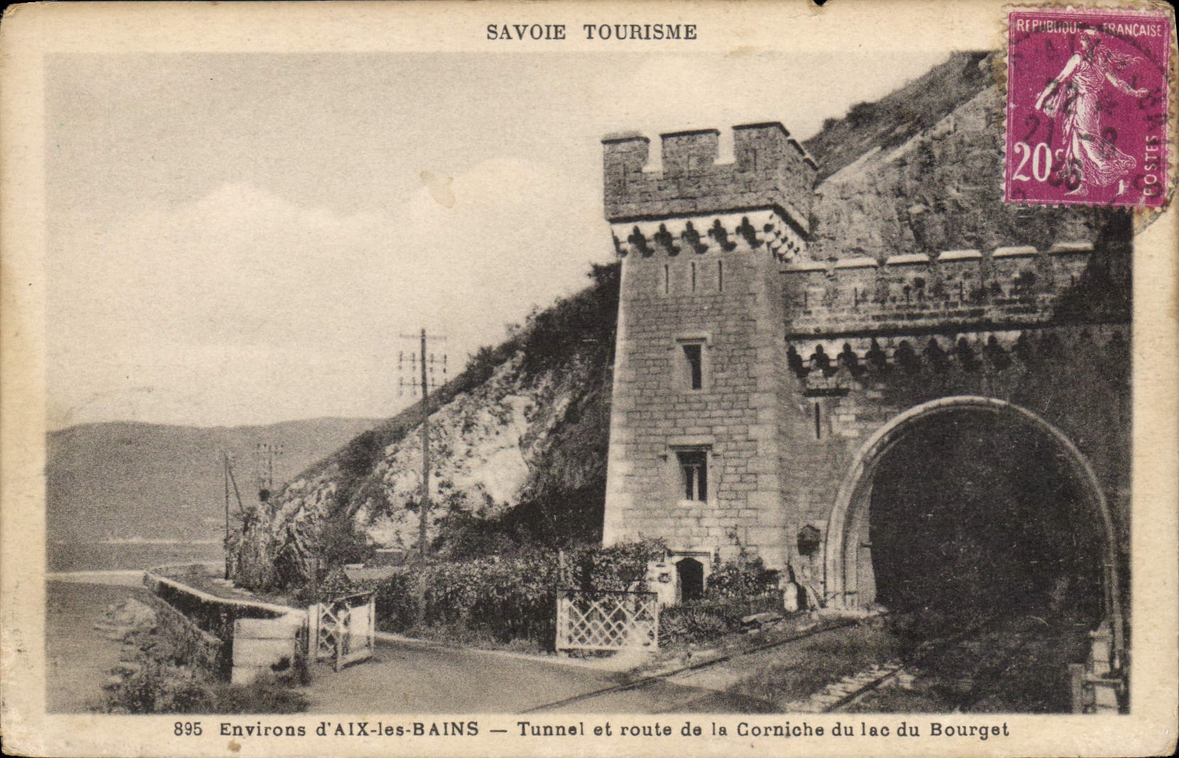 CPA Environs d'Aix les Bains Tunnel et route de la Corniche du lac du Bourget Savoie Tourisme