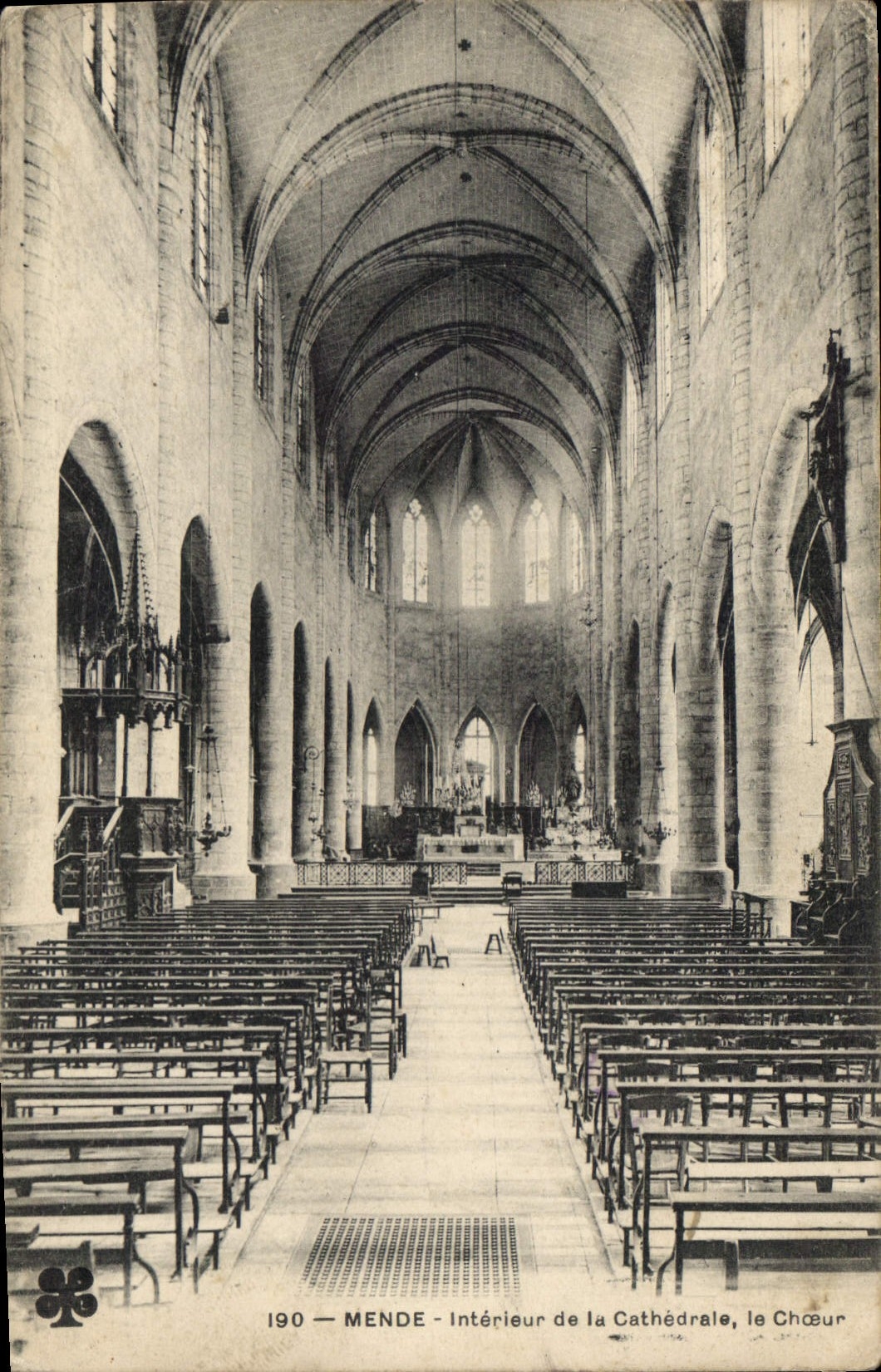 CPA Mende Interieur de la Cathedrale le Choeur