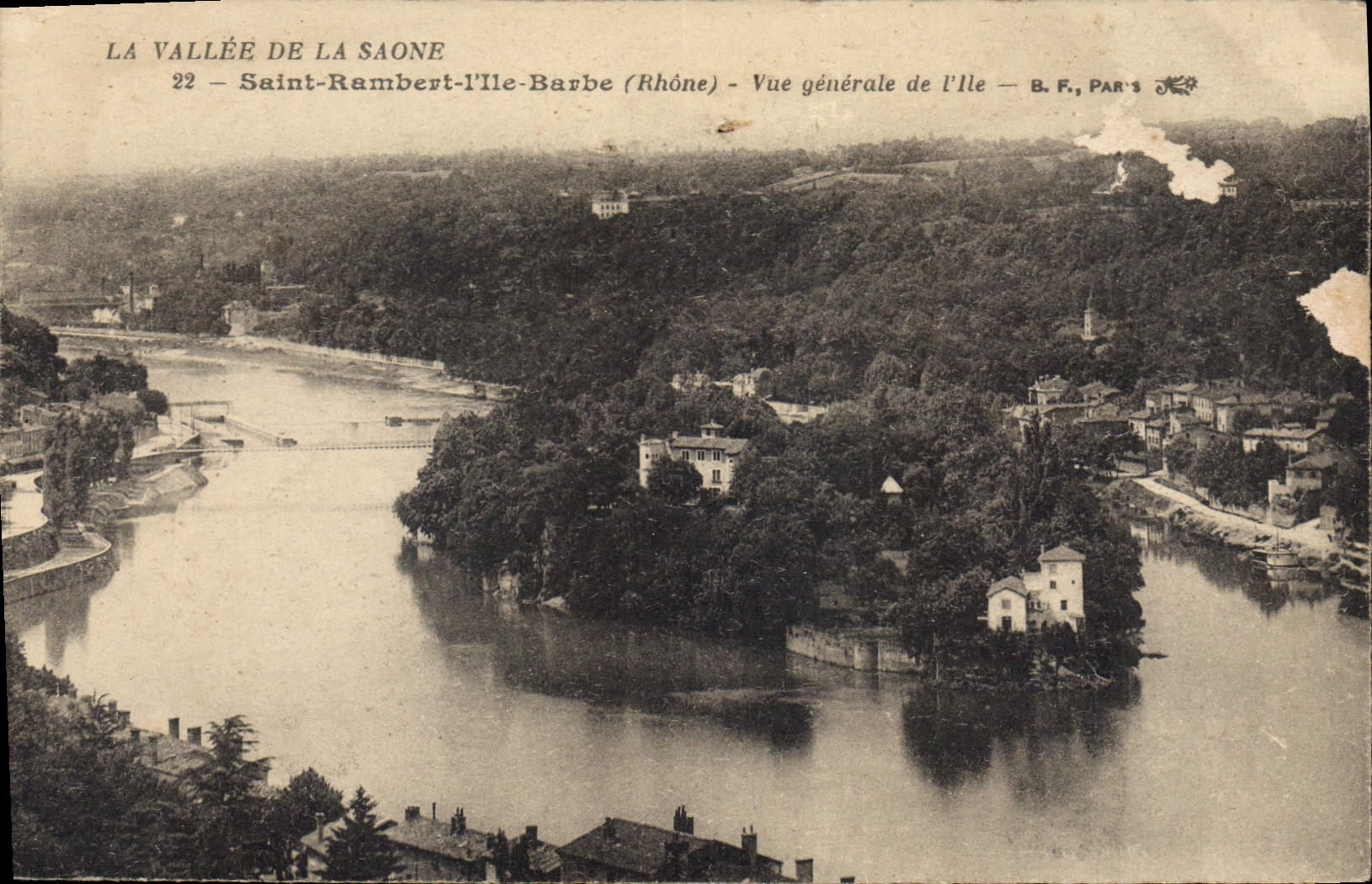 La Vallée de la Saône — Saint-Rambert-l'Île-Barbe (Rhône) — Vue générale de l'île — B.F., PAR'S