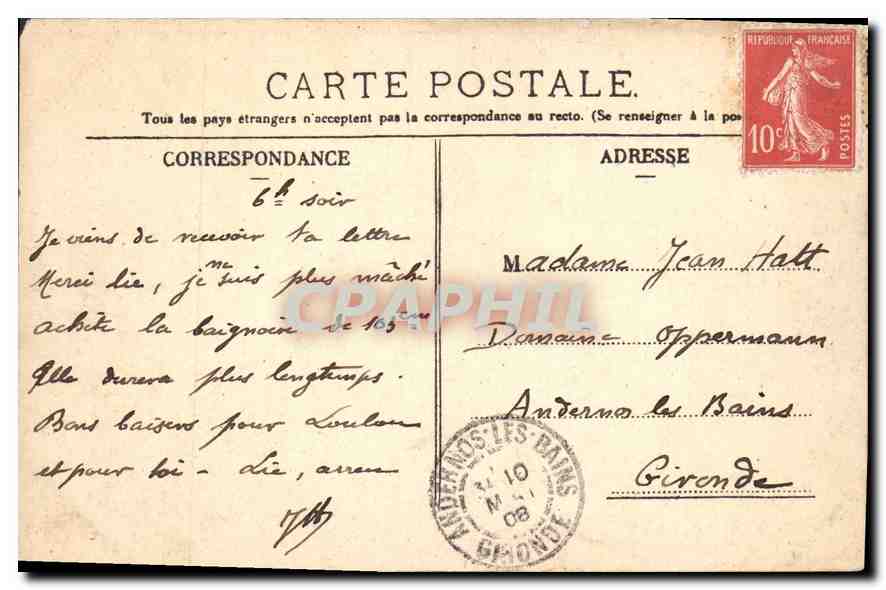 CPA Toulouse Caserne du 23 e d'Artillerie Militaria — Rückseite