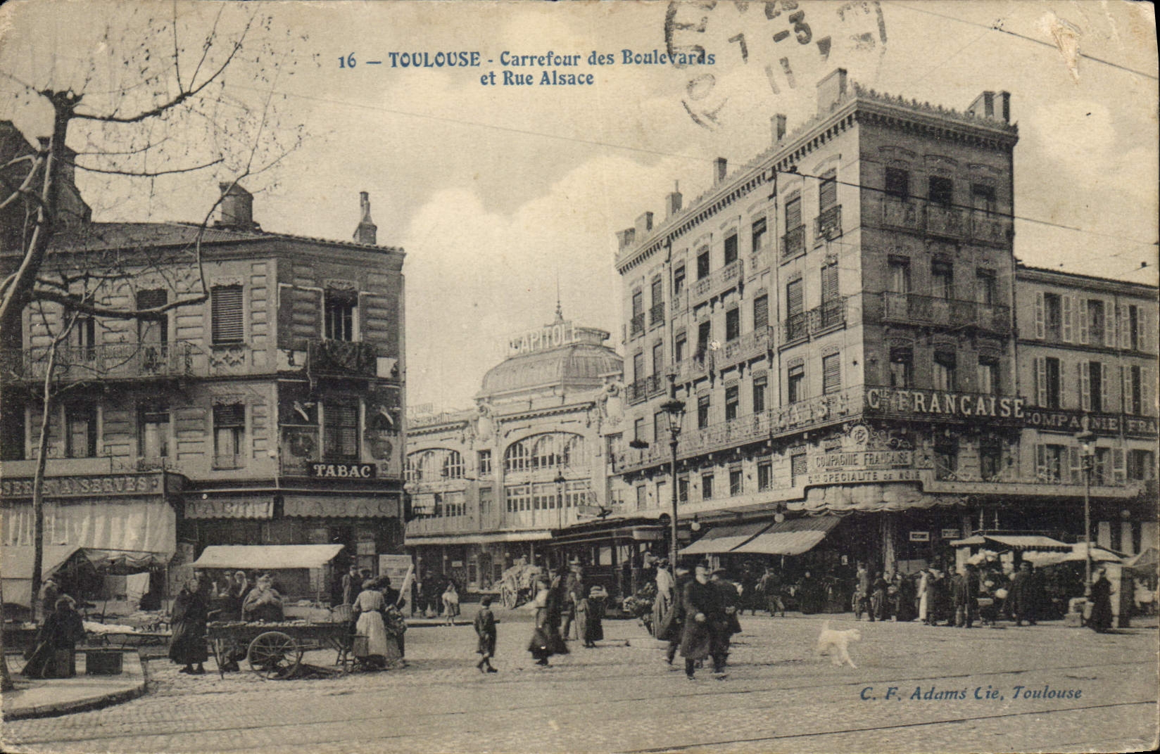 CPA Toulouse Carrrefour des Boulevards et Rue Alsace