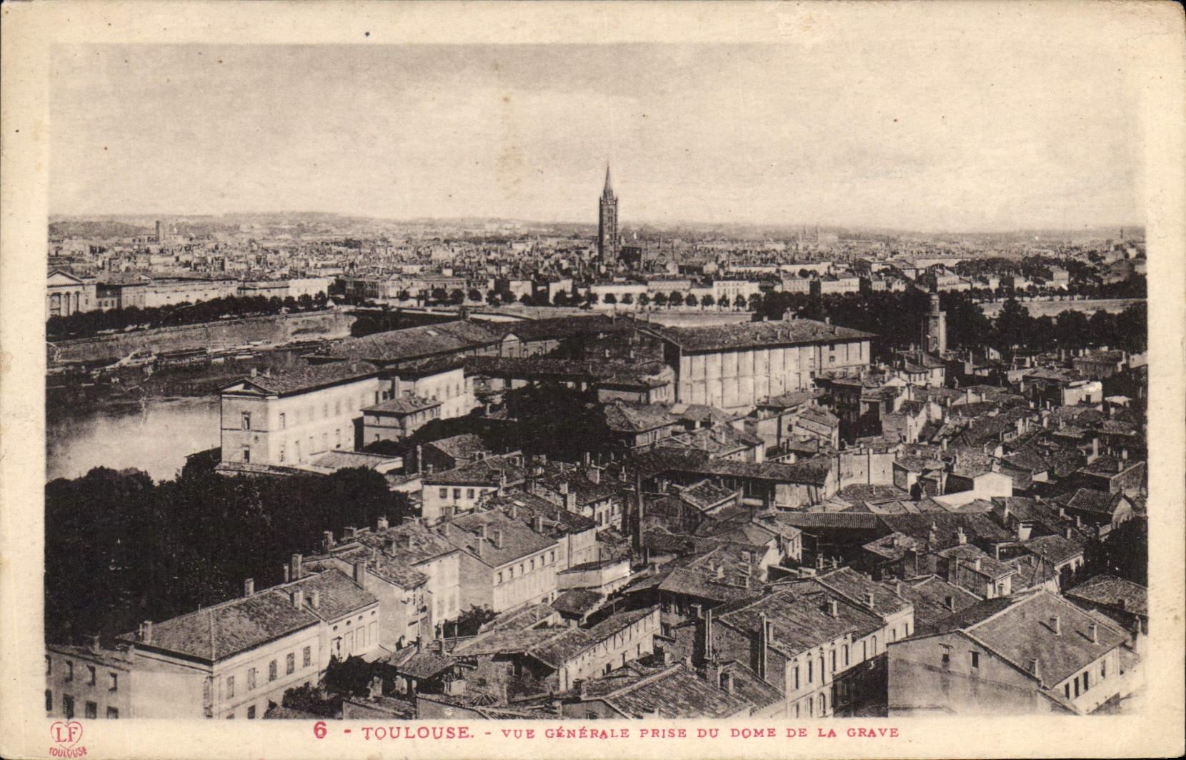 Toulouse — Vue générale prise du Dôme de La Grave — éditeur LF Toulouse, n°6