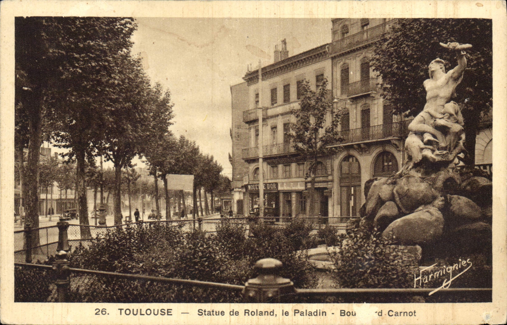 CPA Toulouse Statue de Roland le Paladin