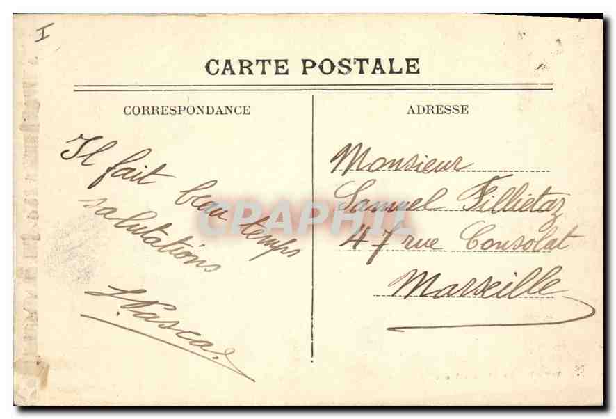 CPA Bayonne Le Chateau Vieux — Verso